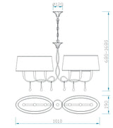 Lámpara de techo Ofertas-3 Dto 50% Mantra gris 3531