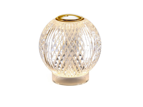 Lámpara de sobremesa bolas Schuller Austral LED 1 luz oro 3000K 10cm ambiente