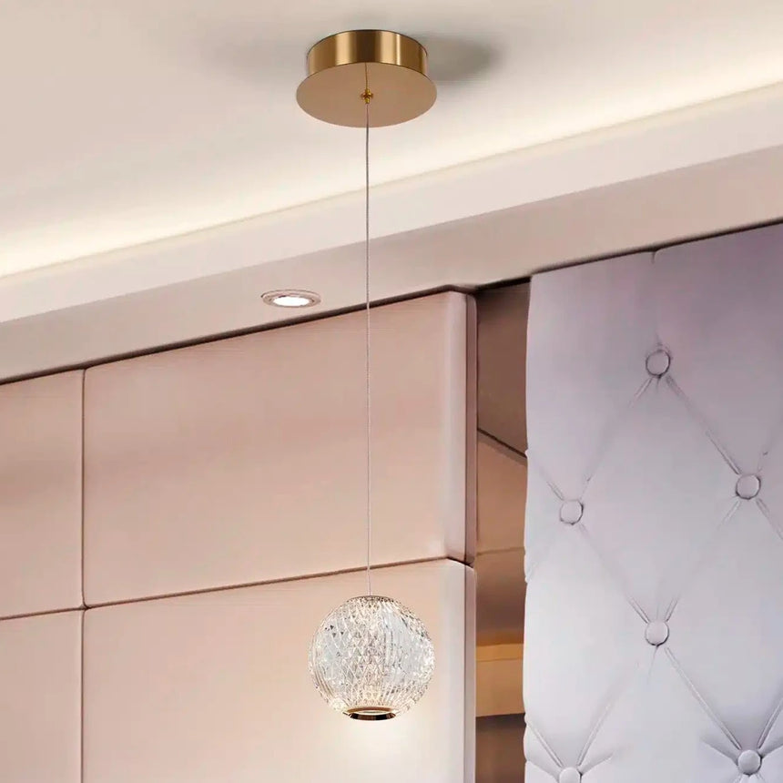 Schuller Austral Lámpara de techo colgante LED 1 luz oro Ø12 354004