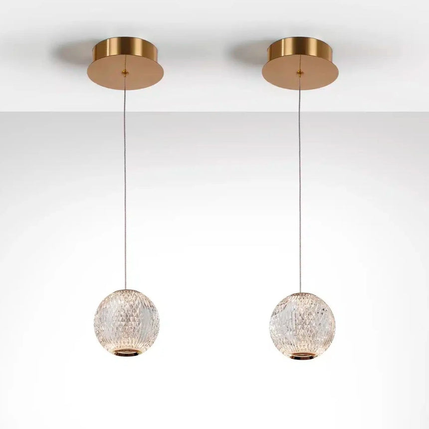 Schuller Austral Lámpara de techo colgante LED 1 luz oro Ø12 354004