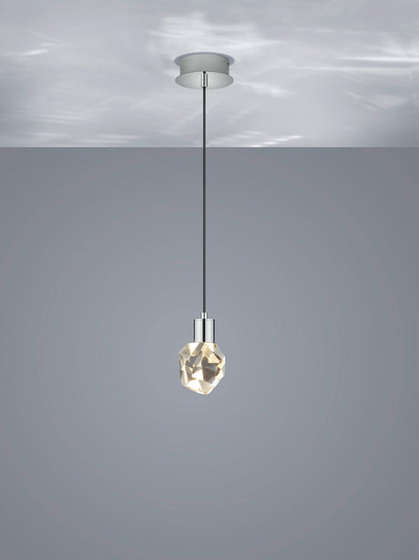 Lámpara de techo colgante Trio Verano LED cromo 150cm 354510106
