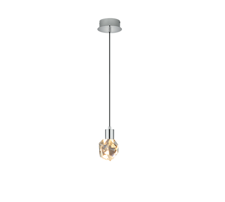 Lámpara de techo colgante Trio Verano LED cromo 150cm 354510106