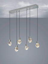 Lámpara de techo colgante Trio Verano LED cromo 150cm 354510606
