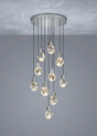 Lámpara de techo colgante Trio Verano LED cromo 150cm 354531006