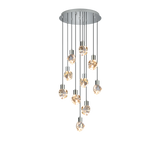 Lámpara de techo colgante Trio Verano LED cromo 150cm 354531006