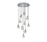 Lámpara de techo colgante Trio Verano LED cromo 150cm 354531006