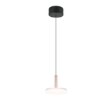 Lámpara de techo colgante Trio Celeste LED marrón café 3000K regulable 200cm 354910165