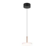 Lámpara de techo colgante Trio Celeste LED marrón café 3000K regulable 200cm 354910165