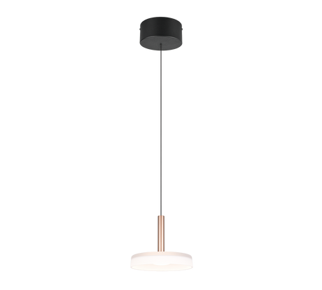 Lámpara de techo colgante Trio Celeste LED marrón café 3000K regulable 200cm 354910165