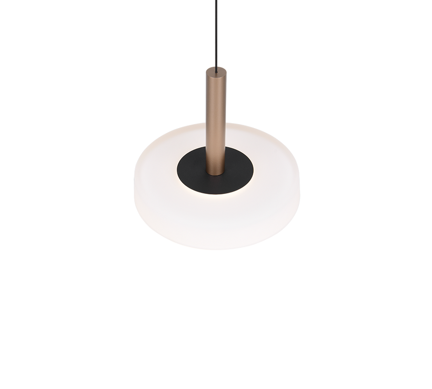 Lámpara de techo colgante Trio Celeste LED marrón café 3000K regulable 200cm 354910165 - vista 2