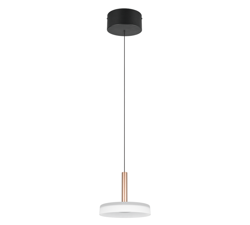 Lámpara de techo colgante Trio Celeste LED marrón café 3000K regulable 200cm 354910165 - vista 4