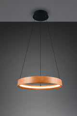 Lámpara de techo colgante Trio Lynwood LED madera 3000K 150cm 355030130