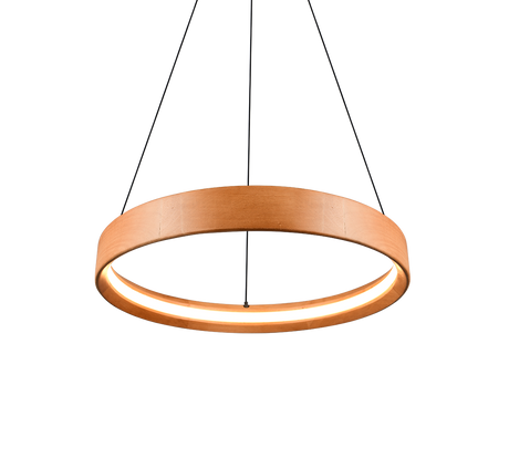 Lámpara de techo colgante Trio Lynwood LED madera 3000K 150cm 355030130