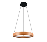 Lámpara de techo colgante Trio Lynwood LED madera 3000K 150cm 355030130