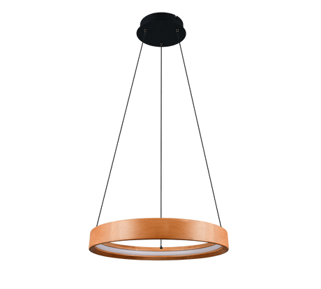 Lámpara de techo colgante Trio Lynwood LED madera 3000K 150cm 355030130