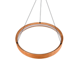 Lámpara de techo colgante Trio Lynwood LED madera 3000K 150cm 355030130