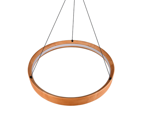 Lámpara de techo colgante Trio Lynwood LED madera 3000K 150cm 355030130