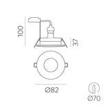 ACB Hera Empotrable 3554/8 Blanco, LED GU10 8W, I IP54/IP20 P35541B