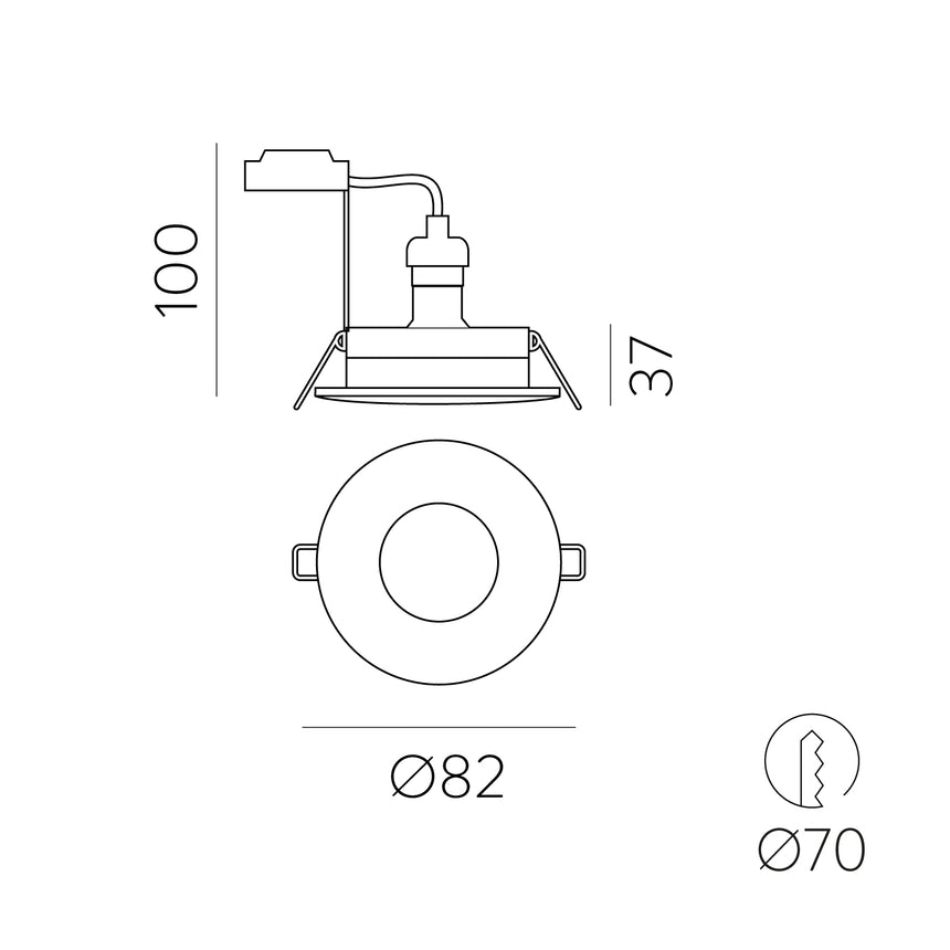 ACB Hera Empotrable 3554/8 Blanco, LED GU10 8W, CL.II IP54/IP20 P35541B