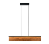 Lámpara de techo colgante Trio Kalea LED madera táctil 3000K 150cm 355510130