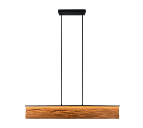 Lámpara de techo colgante Trio Kalea LED madera táctil 3000K 150cm 355510130