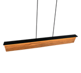 Lámpara de techo colgante Trio Kalea LED madera táctil 3000K 150cm 355510130