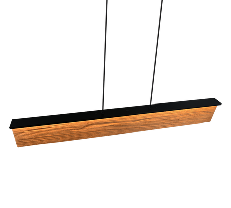 Lámpara de techo colgante Trio Kalea LED madera táctil 3000K 150cm 355510130