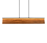 Lámpara de techo colgante Trio Kalea LED madera táctil 3000K 150cm 355510130