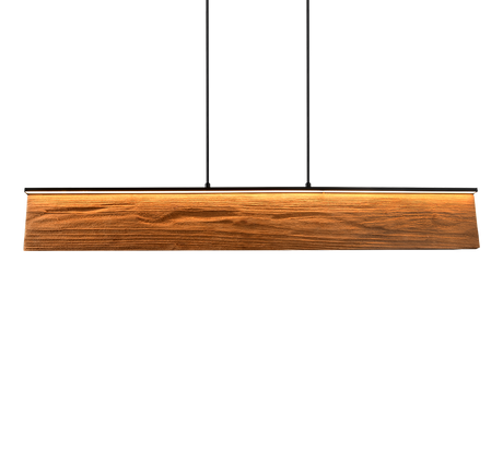 Lámpara de techo colgante Trio Kalea LED madera táctil 3000K 150cm 355510130