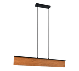 Lámpara de techo colgante Trio Kalea LED madera táctil 3000K 150cm 355510130