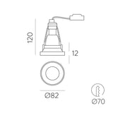 ACB Einar Empotrable 3558/8 Blanco Texturado, LED GU10 8W, I P35581B