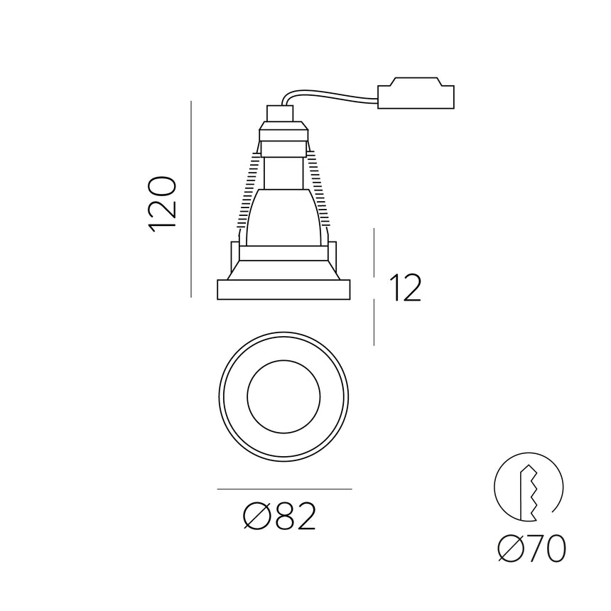 ACB Einar Empotrable 3558/8 Blanco Texturado, LED GU10 8W, I P35581B