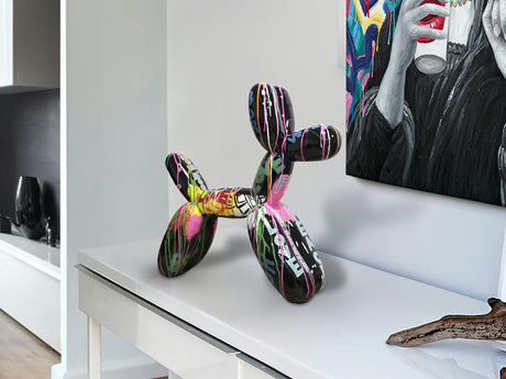 Figura decorativa Schuller Balloon Dog decoración: grafiti 41cm 356640