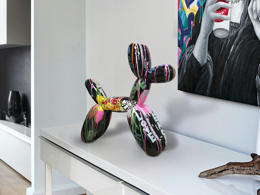 Figura decorativa Schuller Balloon Dog decoración: grafiti 41cm 356640