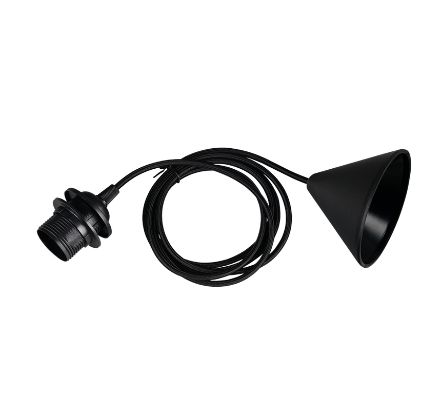 Lámpara de techo colgante Trio Sala LED negro 3000K 200cm 359190102