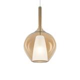 Lámpara colgante Ideal Lux Kalique ámbar 42W Ø28cm 359526