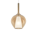 Lámpara colgante Ideal Lux Kalique-1 Ø28cm E27 ámbar — ref. 359526 (1)
