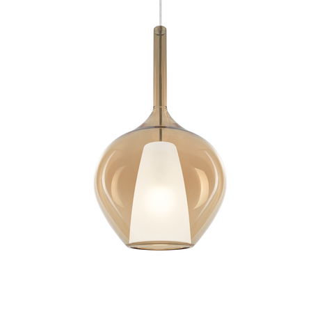 Lámpara colgante Ideal Lux Kalique-1 Ø28cm E27 ámbar — ref. 359526 (1)