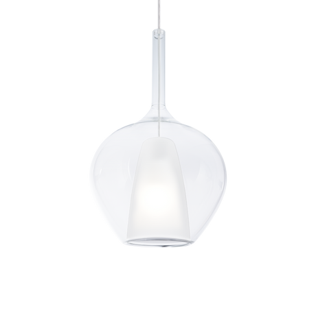 Lámpara colgante Ideal Lux Kalique-1 Ø28cm E27 transparente — ref. 359571 (1)