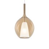 Lámpara colgante Ideal Lux Kalique-2 Ø28cm E27 ámbar — ref. 359632 (1)