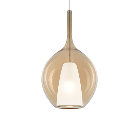 Lámpara colgante Ideal Lux Kalique-2 Ø28cm E27 ámbar — ref. 359632 (1)