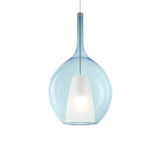 Lámpara colgante Ideal Lux Kalique azul 42W Ø28cm 359694