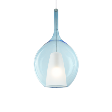 Lámpara colgante Ideal Lux Kalique-2 Ø28cm E27 azul — ref. 359694 (1)