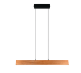 Lámpara de techo colgante Trio Edgewood LED madera táctil CCT 180cm 359710130