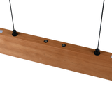 Lámpara de techo colgante Trio Edgewood LED madera táctil CCT 180cm 359710130