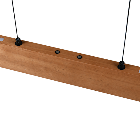 Lámpara de techo colgante Trio Edgewood LED madera táctil CCT 180cm 359710130