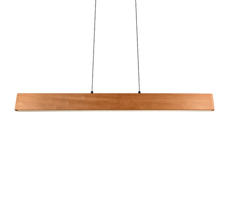 Lámpara de techo colgante Trio Edgewood LED madera táctil CCT 180cm 359710130
