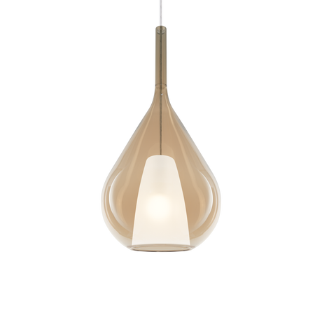 Lámpara colgante Ideal Lux Kalique ámbar 42W Ø28cm 359748