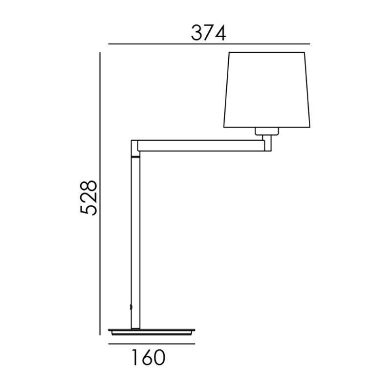 MDC FINESS S 575819760 Lámpara mesa FINESS S E27 (níquel mate)