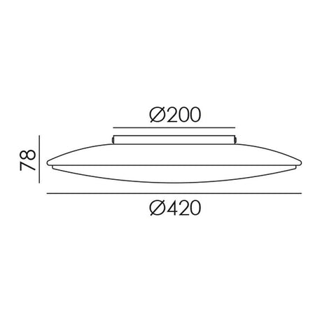 MDC SPHERA 574089502 Plafón SPHERA LED 30W (gris mate)